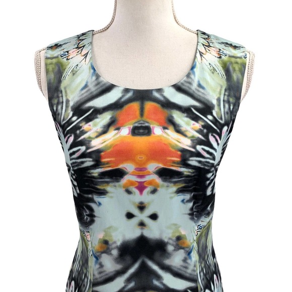 Linea Domani Limited Collection Womens Size 4 Sleeveless Printed Sheath Dress - Picture 2 of 10